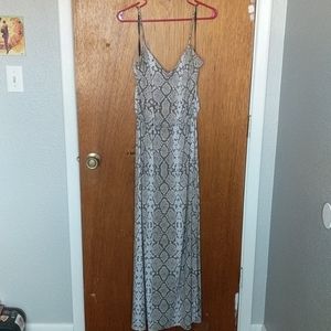 Snake skin maxi dress